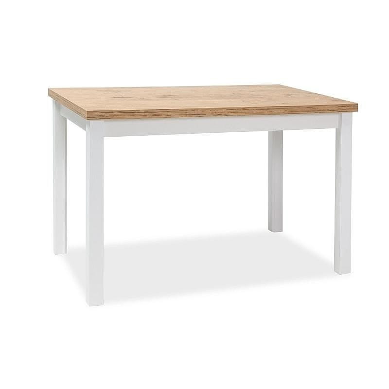 Veneti Malý jedálenský stôl ANTHONY - dub lancelot / matný biely